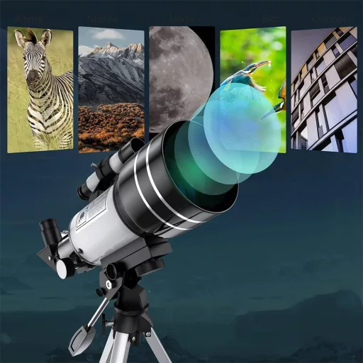 Hobby astronomijski teleskop s adapterjem za pametni telefon in prenosnim stojalom