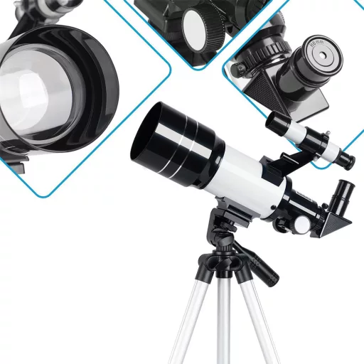 Hobby astronomijski teleskop s adapterjem za pametni telefon in prenosnim stojalom