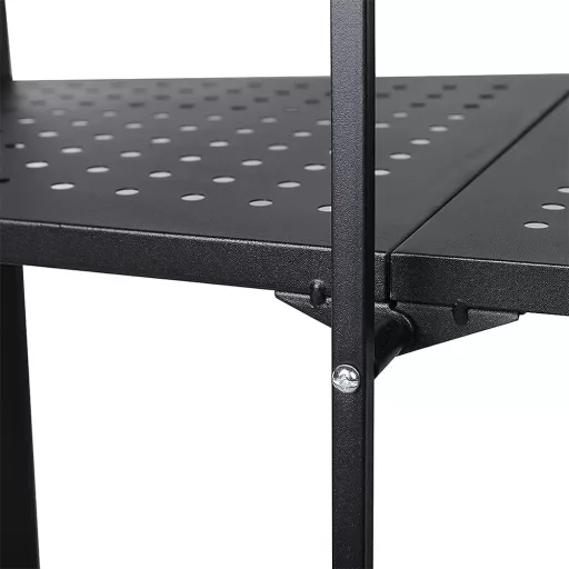 Zložljiv premični kuhinjski regal s 5 policami - kovinski, 100 kg nosilnost
