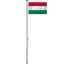 Nastavljiv aluminijast drog za zastavo z dvojnim zastavnim 90x150 cm (225-650 cm)