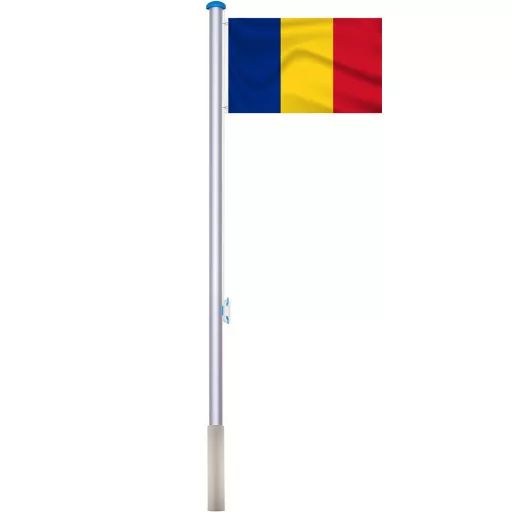 Nastavljiv aluminijasti drog za zastavo z dvojnim 90x150 cm zastavo