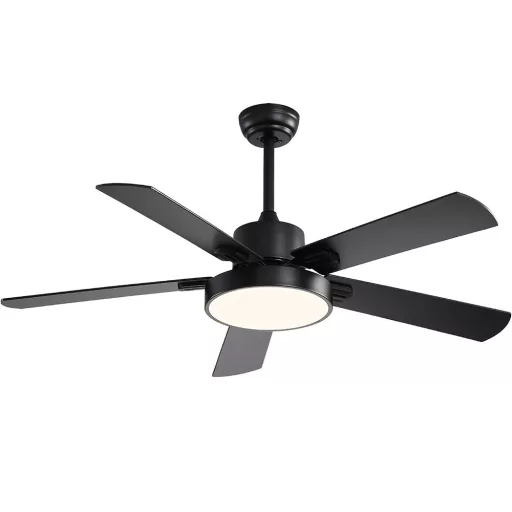 Sodobni stropni ventilator z LED lučko in daljinskim upravljalnikom, premer 42"