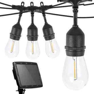  15m Solar LED Luči z Daljinskim Upravljalnikom, Vodoodporni, 15 Žarnic