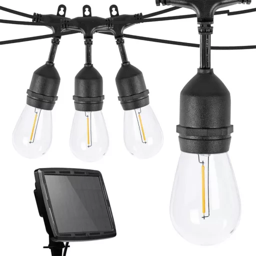 15m Solar LED Luči z Daljinskim Upravljalnikom, Vodoodporni, 15 Žarnic