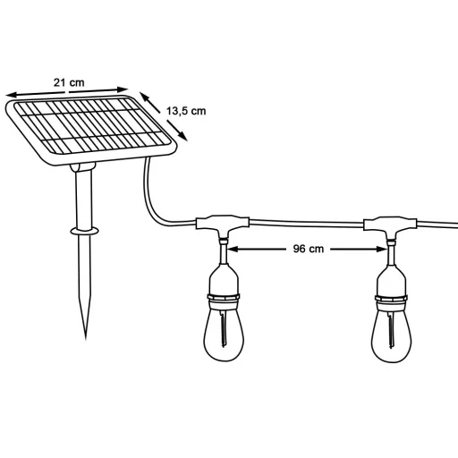 15m Solar LED Luči z Daljinskim Upravljalnikom, Vodoodporni, 15 Žarnic