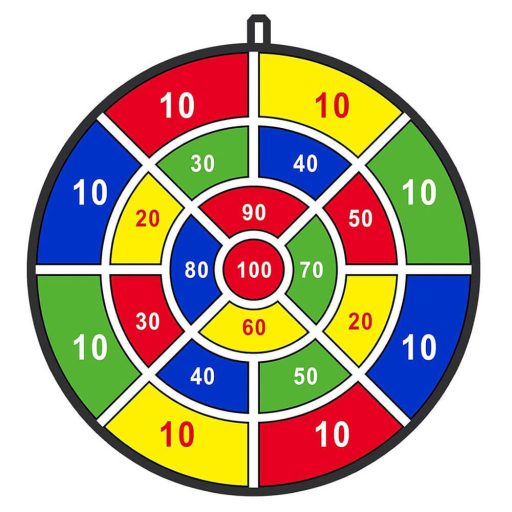 Igra s tarčo in lepljivimi puščicami s 12 mehkimi žogicami - 36 cm, varno za otroke