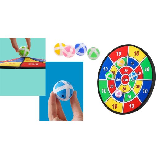 Igra s tarčo in lepljivimi puščicami s 12 mehkimi žogicami - 36 cm, varno za otroke