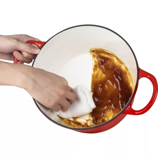 Enameled Cast Iron Dutch Oven with Lid, 4L, Oven Safe