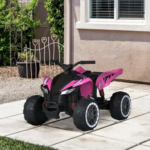 12V Električni Otroški Quad, Roza, 2-4 km/h, Kapaciteta 30 kg