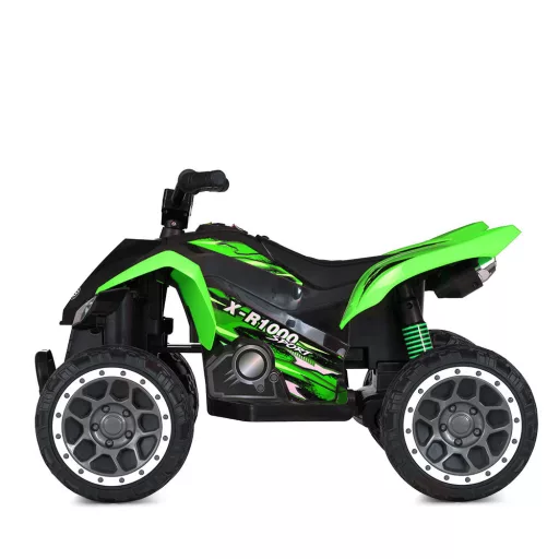 12V Električni kvad za otroke, zelen, varen hitrost 2-4 km/h, nosilnost 30 kg