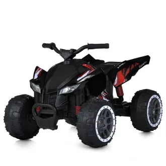   12V Električni Otroški Quad, Črn - Varna Zunanja Zabava za Starosti 3+, Hitrost 2-4 km/h, Kapaciteta 30 kg