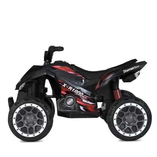 12V Električni Otroški Quad, Črn - Varna Zunanja Zabava za Starosti 3+, Hitrost 2-4 km/h, Kapaciteta 30 kg