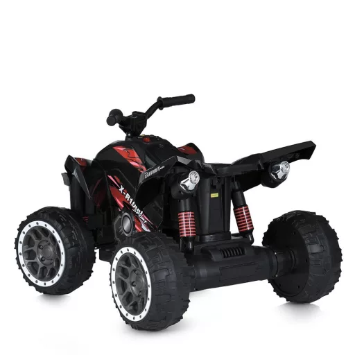 12V Električni Otroški Quad, Črn - Varna Zunanja Zabava za Starosti 3+, Hitrost 2-4 km/h, Kapaciteta 30 kg