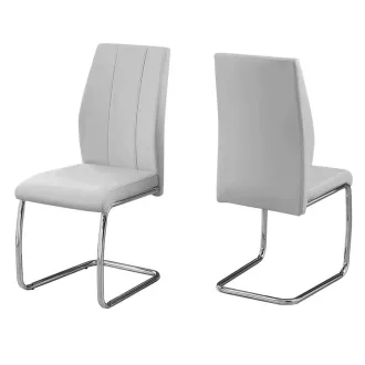   Jana jedilna stolčka, 2 kosa - sodoben ergonomski dizajn, enostavno čiščenje, trpežen material, siva