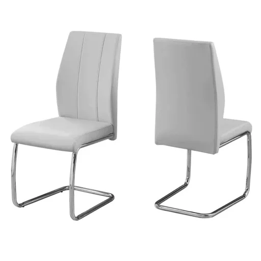 Jana jedilna stolčka, 2 kosa - sodoben ergonomski dizajn, enostavno čiščenje, trpežen material, siva