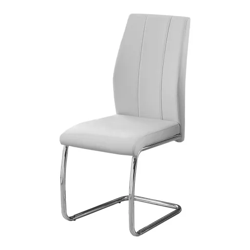 Jana jedilna stolčka, 2 kosa - sodoben ergonomski dizajn, enostavno čiščenje, trpežen material, siva