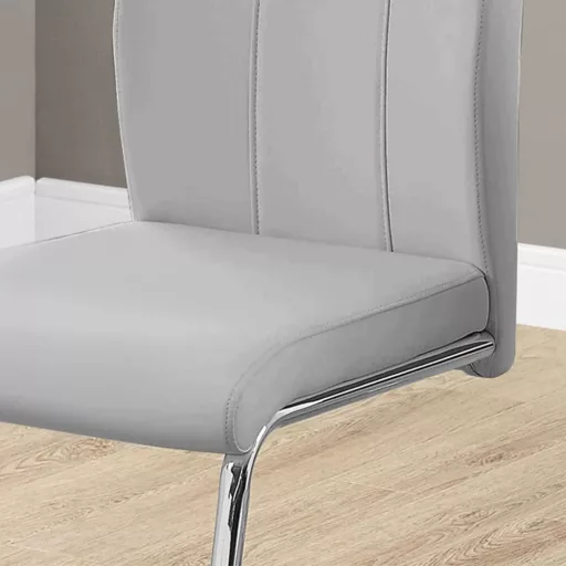 Jana jedilna stolčka, 2 kosa - sodoben ergonomski dizajn, enostavno čiščenje, trpežen material, siva