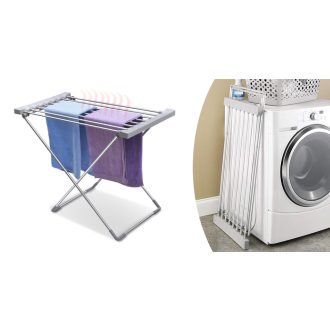   Električni sušilnik oblačil z 8 ogrevalnimi palicami, 120W - zložljiv in energetsko učinkovit