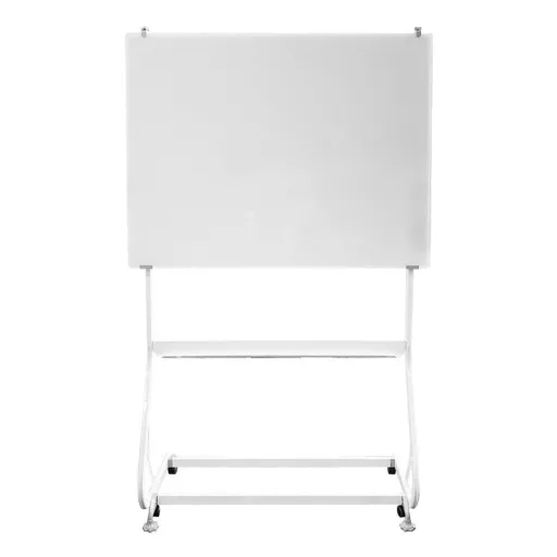 Mobilna magnetska steklena tabla za flipchart 120x90 cm z nastavljivo višino