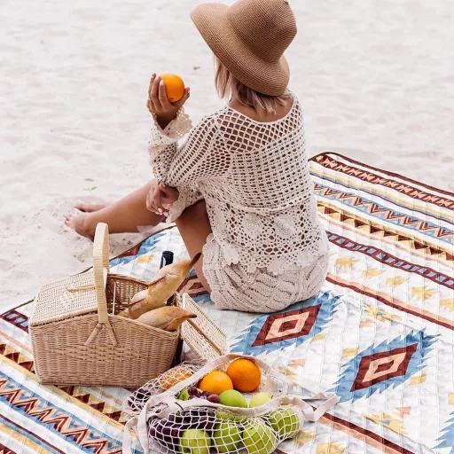 Coperta da picnic impermeabile 2x2 m - confortevole, portatile, facile da pulire