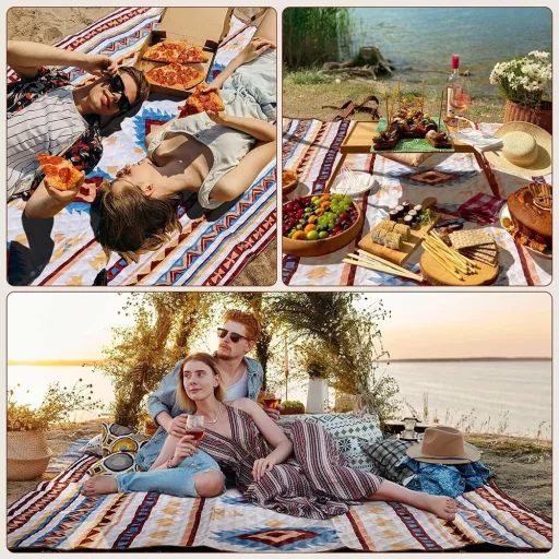 Coperta da picnic impermeabile 2x2 m - confortevole, portatile, facile da pulire