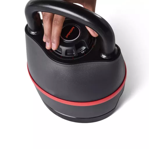 Prilagodljiva kettlebell s težo 3,5-18 kg z ergonomsko ročico