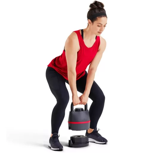 Prilagodljiva kettlebell s težo 3,5-18 kg z ergonomsko ročico