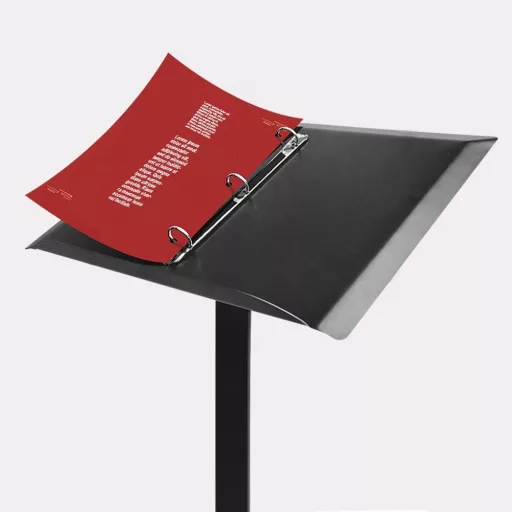 Stojalo za meni iz jekla s sponko, 49x35 cm, takojšnja uporaba z dodatki