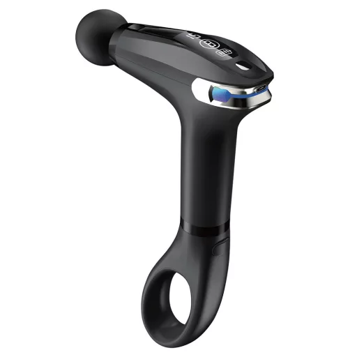 LED zaslon masažna pištola s 4 zamenljivimi glavami, ergonomska zasnova, USB-C polnjenje