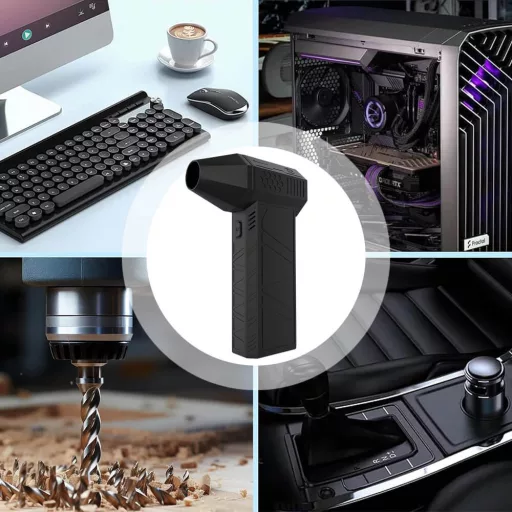 Mini Turbo Ventilator - Kompaktna visoko moč hladilna naprava z USB-C polnjenjem in 3 nastavitvami hitrosti