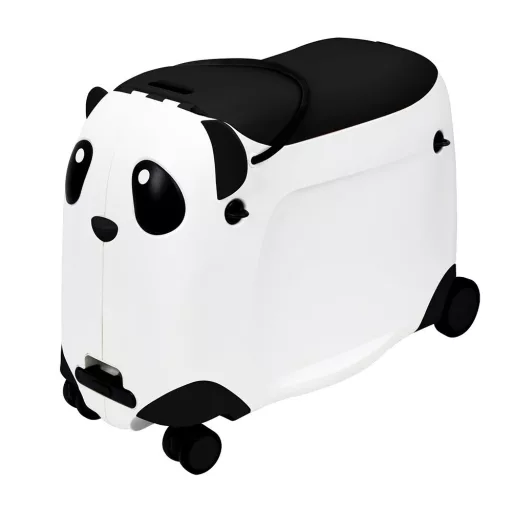 Otroška kovček s sedežno funkcijo v panda vzorcu