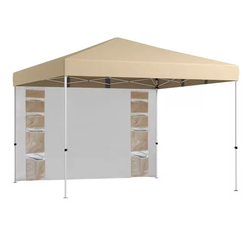 Paviljon s hrbtno steno in žepi 3x3x2.8 m, bež