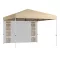 Paviljon s hrbtno steno in žepi 3x3x2.8 m, bež