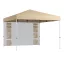 Paviljon s hrbtno steno in žepi 3x3x2.8 m, bež