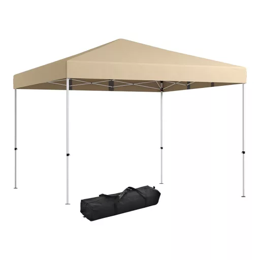 Paviljon s hrbtno steno in žepi 3x3x2.8 m, bež