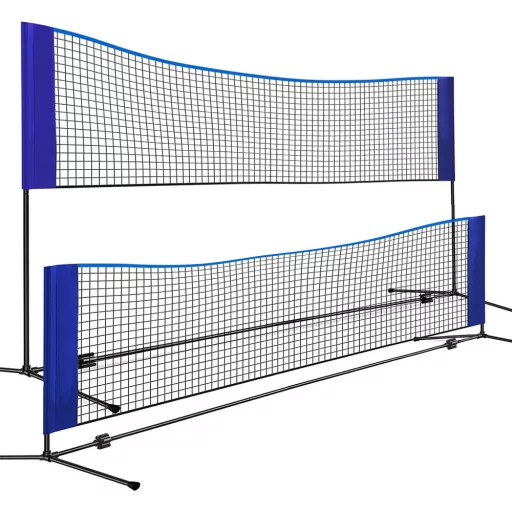 Nastavljiva višina športne mreže za badminton, tenis in odbojko - prenosna in vsestranska