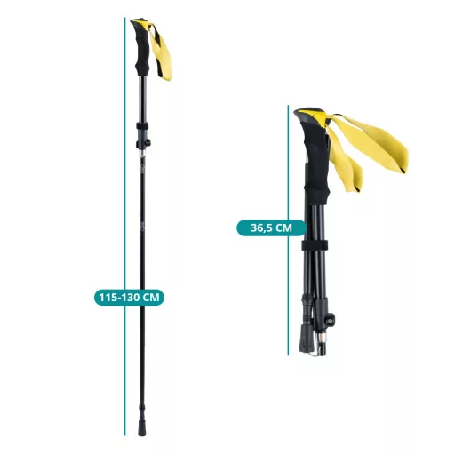 Ultralahka nastavljiva pohodniška palica 115-130cm