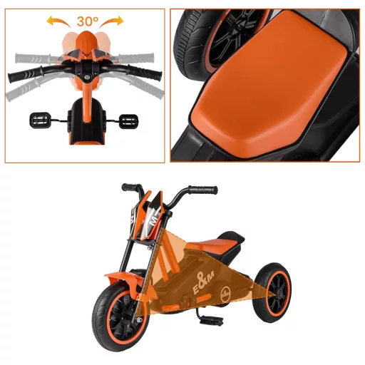 3-kolesni otroški trikolesnik, oranžen