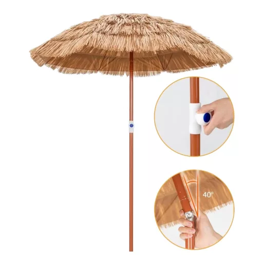 Sončna dežnik Hawaii s torbo, nastavljiv
