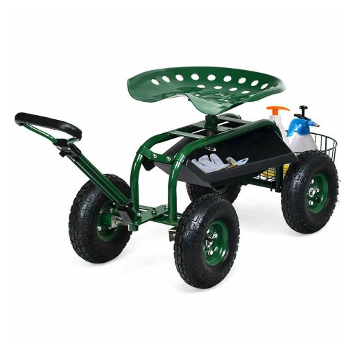 Kolesni vrtni voziček s sedežem