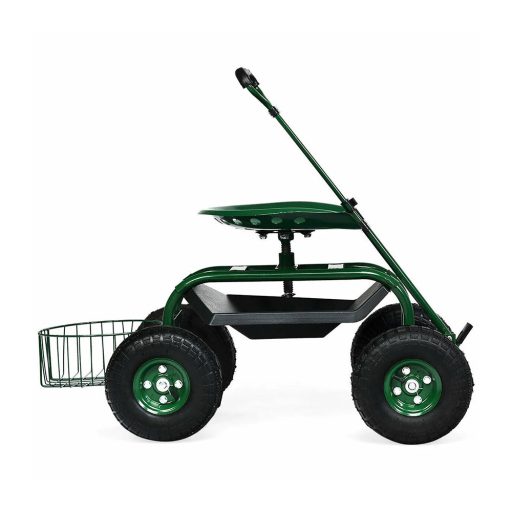 Kolesni vrtni voziček s sedežem