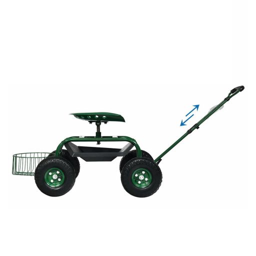 Kolesni vrtni voziček s sedežem