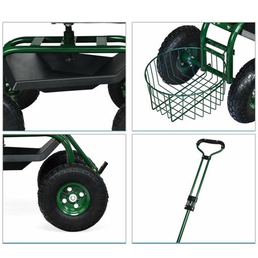 Kolesni vrtni voziček s sedežem