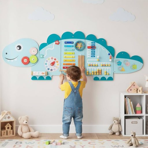 Interaktivna tabla za otroke modra dinozaver