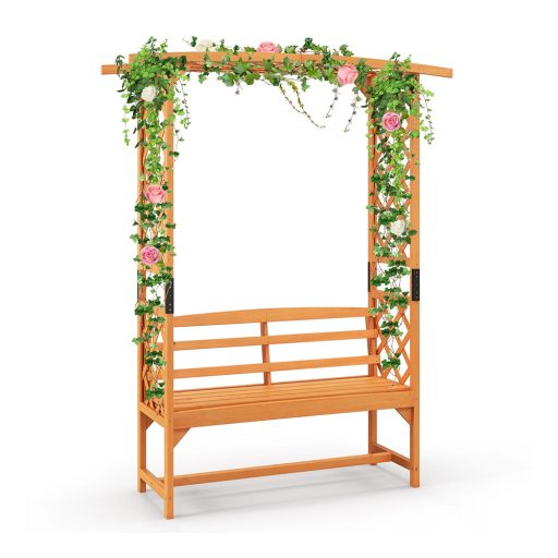 Borov spalni lok z vrtno klopjo