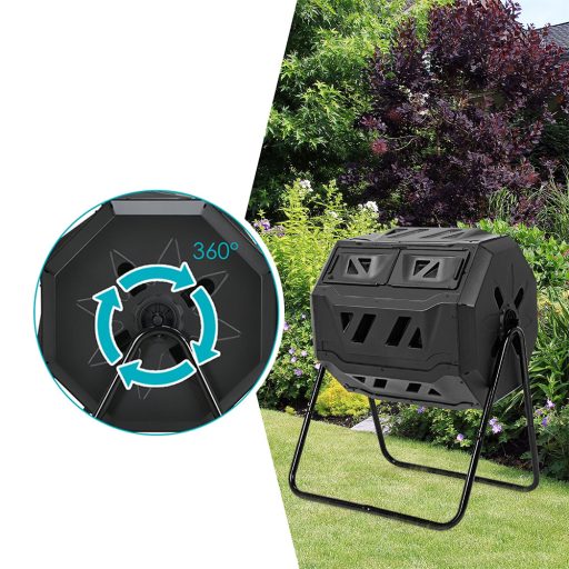 160-litrski dvodelni vrtljivi kompostnik