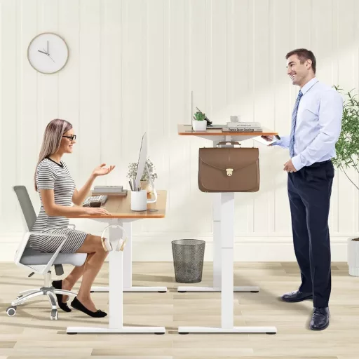 Električno nastavljivo delovno mizo 140x60 cm z ergonomskim dizajnom in funkcijo spomina