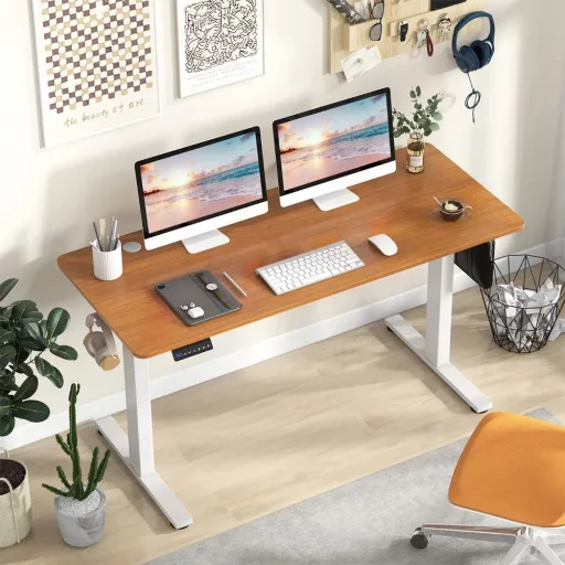 Električno nastavljivo delovno mizo 140x60 cm z ergonomskim dizajnom in funkcijo spomina
