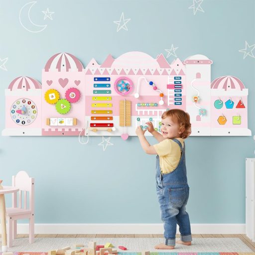 Interaktivna tabla za otroke roza grad