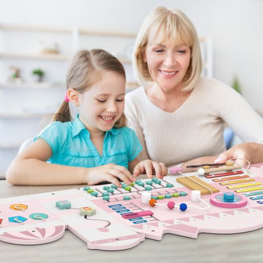 Interaktivna tabla za otroke roza grad